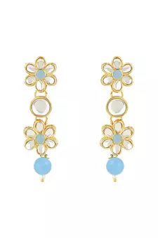 Gold Plated Traditional Kundan & Pearls Choker Necklace & Earring Ethnic Jewellery Set for Women & GirlsK7229Sb