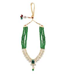Gold Plated Traditional Necklace Jewellery Set with Earrings for Women 