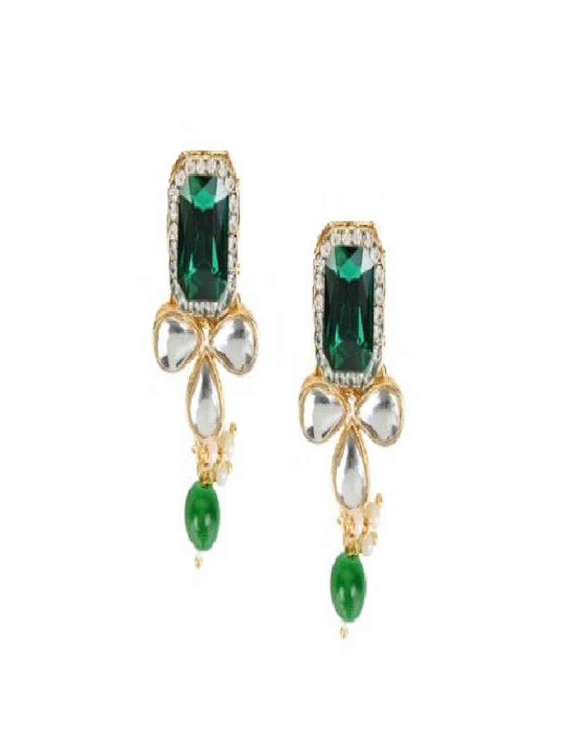 Gold Plated Traditional Necklace Jewellery Set with Earrings for Women 