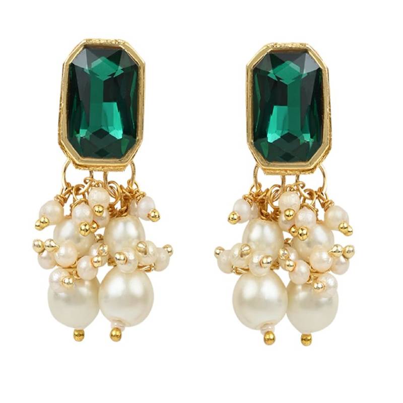 Gold Plated Traditional Choker Necklace Jewellery Set with Earrings for Women 