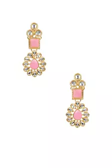 Gold Plated Traditional Kundan Necklace Jewellery Set with Earrings & Maang Tikka for Women 