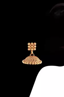 Gold Plated Traditional Style Choker Necklace Jewellery Set for Women/Girls 