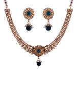 18K Gold Plated Traditional Style Choker Necklace Jewellery Set for Women/Girls (MC101G)