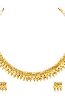 I Jewels Gold Plated Traditional Choker Necklace Jewellery Set For Women/Girls (MC117FL)