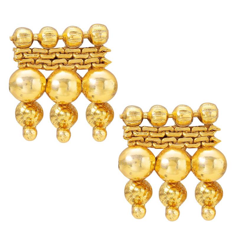 I Jewels Gold Plated Traditional Choker Necklace Jewellery Set For Women/Girls 