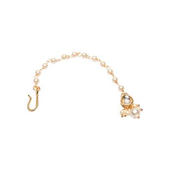 Gold plated Pearl Kundan manng tikka for baby girls/kids 4