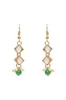 Gold Plated Earrings Handcrafted Kundan & Pearl 