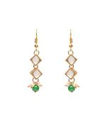 Gold Plated Earrings Handcrafted Kundan & Pearl 