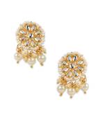 Gold Plated Earrings Handcrafted Kundan & Pearl 