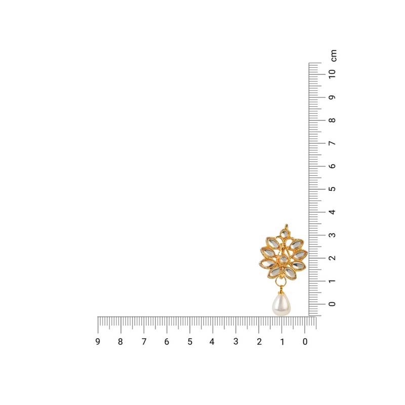 Gold Plated Earrings Handcrafted Kundan & Pearl 