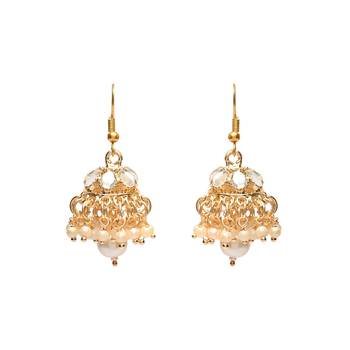 Gold Plated Earrings Handcrafted Kundan & Pearl  1