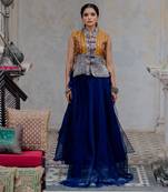 Yellow And Blue Layer Sharara