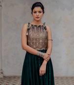 Bottle Green Halter Dress