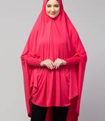 nazneen knee-length stretchable khimar hijab rani pink