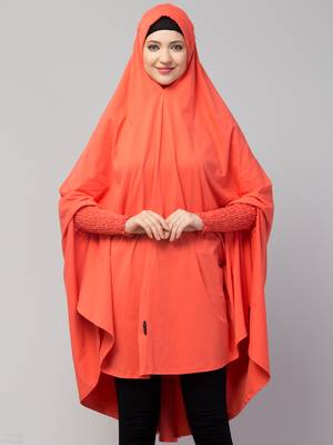 Nazneen stretchable smoking at wrist knee length Jilbab cum prayer khimar  Hijab 1