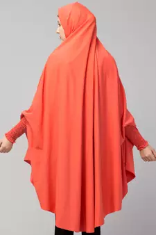 Nazneen stretchable smoking at wrist knee length Jilbab cum prayer khimar  Hijab