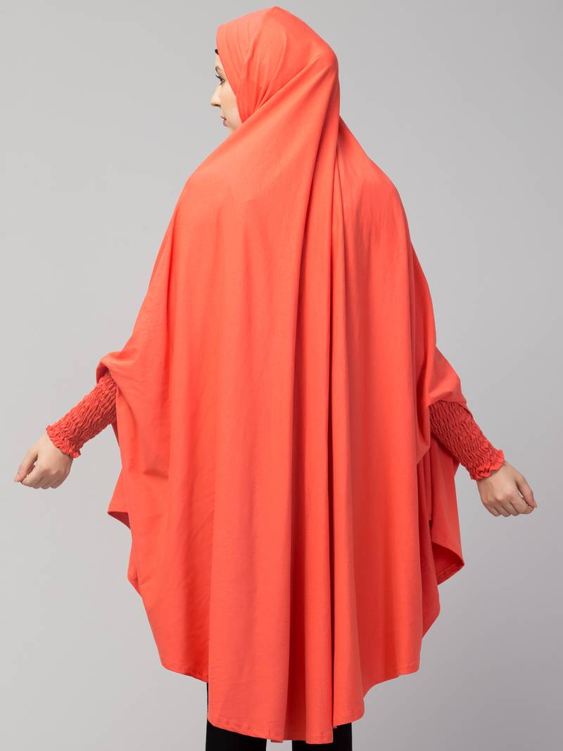 Nazneen stretchable smoking at wrist knee length Jilbab cum prayer khimar  Hijab