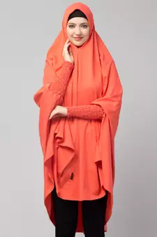 Nazneen stretchable smoking at wrist knee length Jilbab cum prayer khimar  Hijab