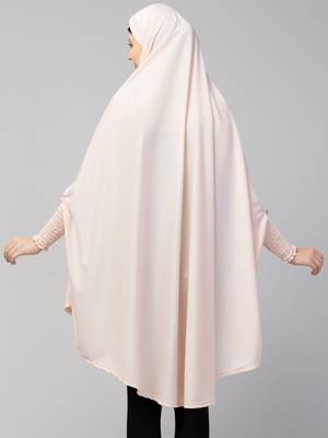 nazneen polyester jilbab khimar baby pink free size 5
