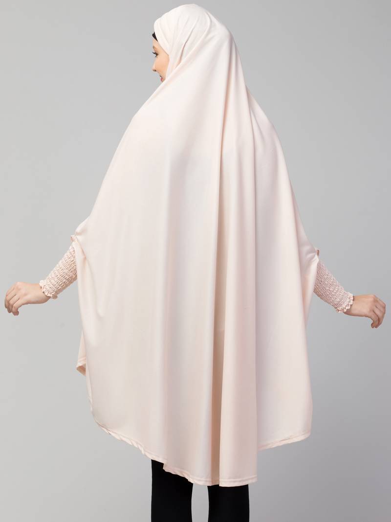 nazneen polyester jilbab khimar baby pink free size