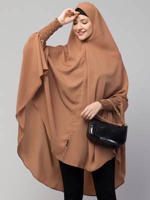 Nazneen stretchable smoking at wrist knee length Jilbab cum prayer khimar  Hijab 1