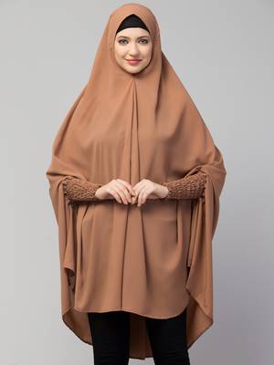 Nazneen stretchable smoking at wrist knee length Jilbab cum prayer khimar  Hijab 2