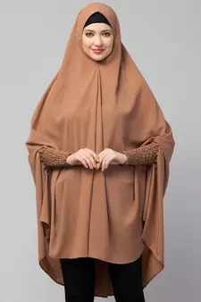 Nazneen stretchable smoking at wrist knee length Jilbab cum prayer khimar  Hijab