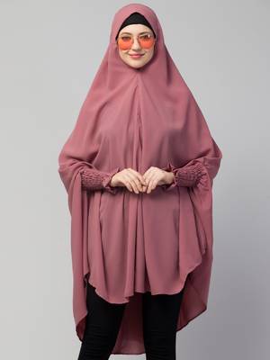Nazneen stretchable smoking at wrist knee length Jilbab cum prayer khimar  Hijab 1