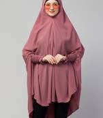 Nazneen stretchable smoking at wrist knee length Jilbab cum prayer khimar  Hijab