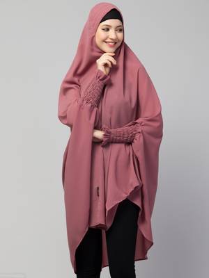 Nazneen stretchable smoking at wrist knee length Jilbab cum prayer khimar  Hijab 2