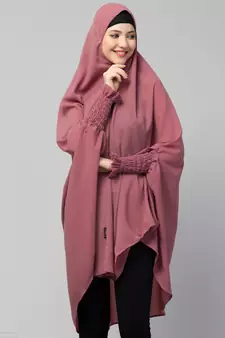 Nazneen stretchable smoking at wrist knee length Jilbab cum prayer khimar  Hijab