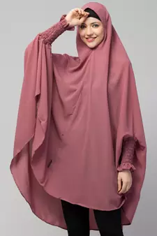 Nazneen stretchable smoking at wrist knee length Jilbab cum prayer khimar  Hijab