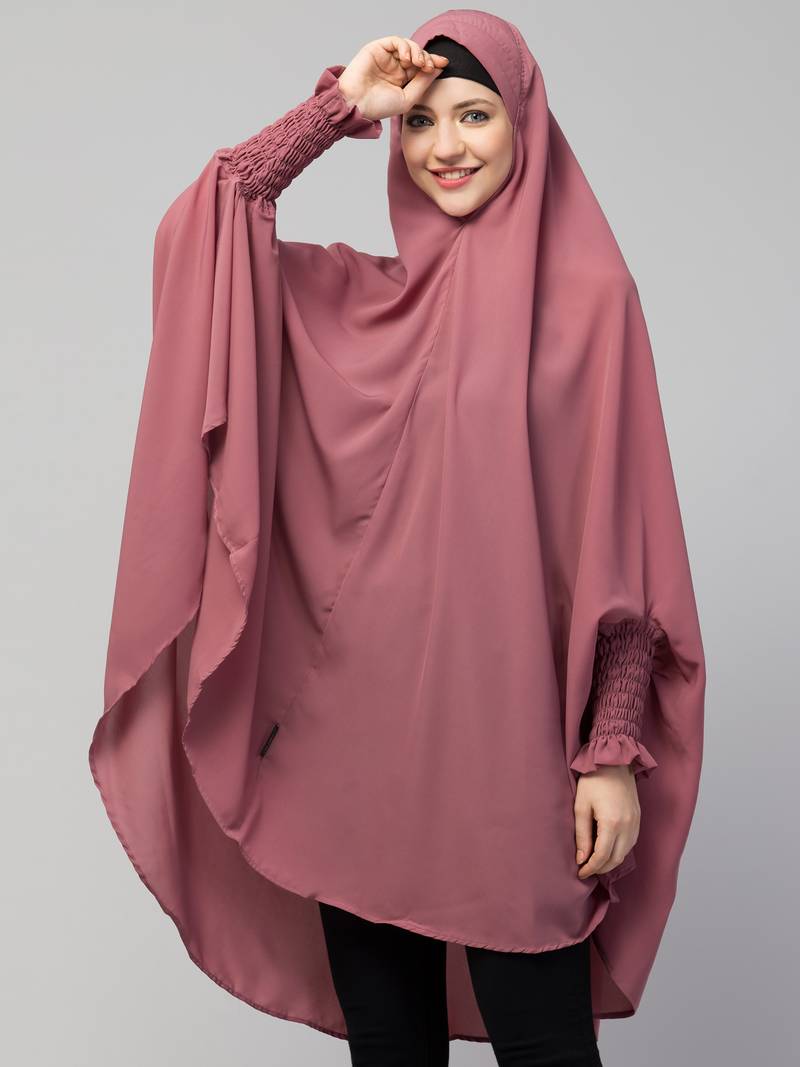 Nazneen stretchable smoking at wrist knee length Jilbab cum prayer khimar  Hijab