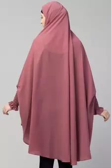 Nazneen stretchable smoking at wrist knee length Jilbab cum prayer khimar  Hijab