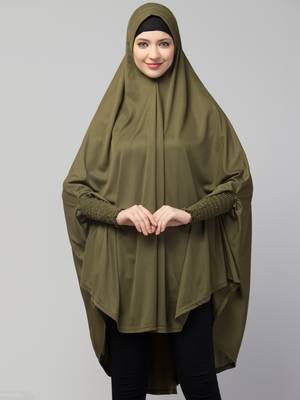 Nazneen stretchable smoking at wrist knee length Jilbab cum prayer khimar  Hijab 3