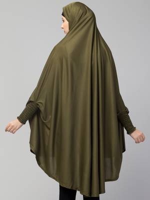 Nazneen stretchable smoking at wrist knee length Jilbab cum prayer khimar  Hijab 4