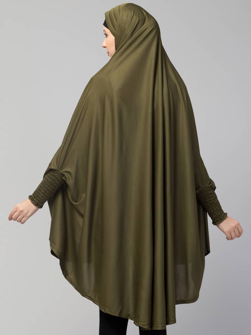 Nazneen stretchable smoking at wrist knee length Jilbab cum prayer khimar  Hijab