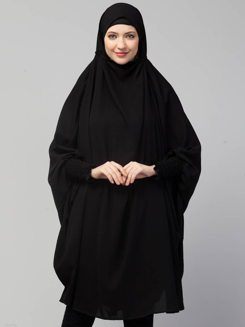 Nazneen Ready to Wear tie at back smoking at wrist with Naqab instant Khimer