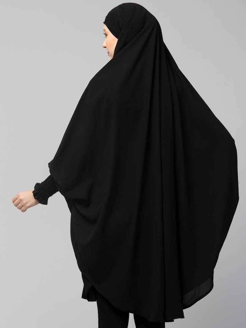 Nazneen Ready to Wear tie at back smoking at wrist with Naqab instant Khimer