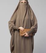 Nazneen Ready to Wear tie at back smoking at wrist with Naqab instant Khimer