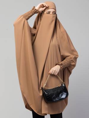 Nazneen Ready to Wear tie at back smoking at wrist with Naqab instant Khimer 1