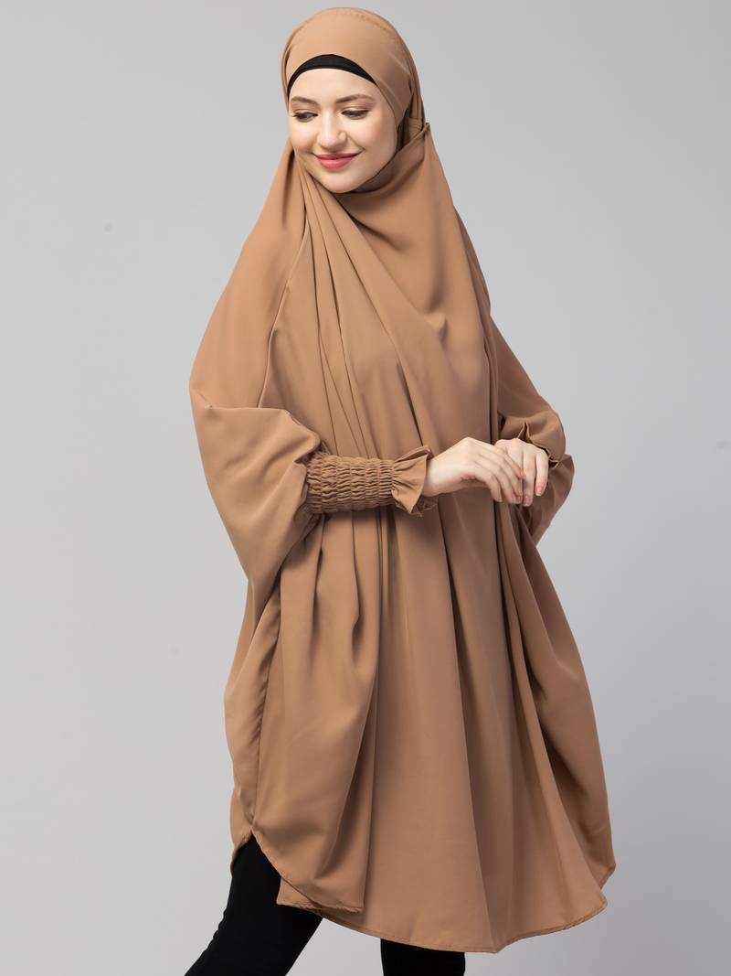 Nazneen Ready to Wear tie at back smoking at wrist with Naqab instant Khimer