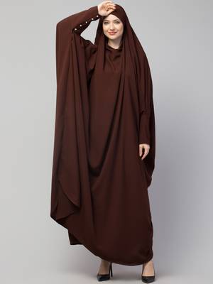 Nazneen Head to toe long cuff ready to wear one pc Jilbab with Naqab 2