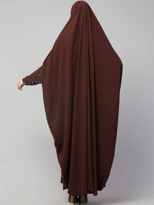 Nazneen Head to toe long cuff ready to wear one pc Jilbab with Naqab 4