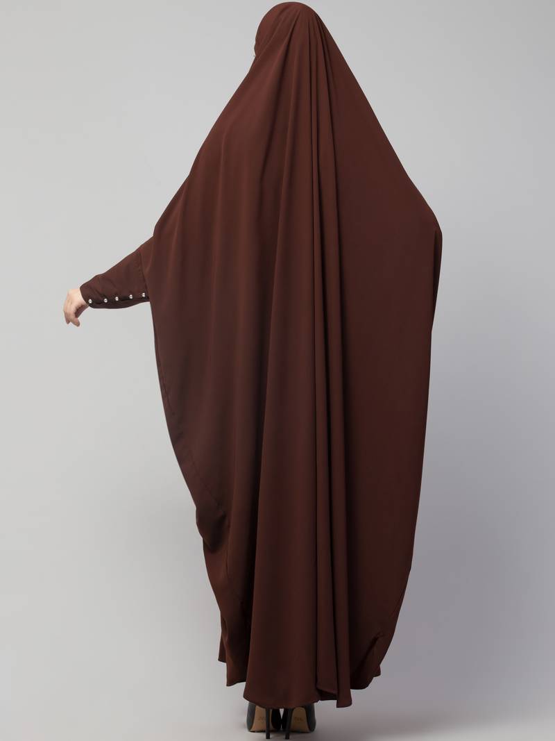 Nazneen Head to toe long cuff ready to wear one pc Jilbab with Naqab