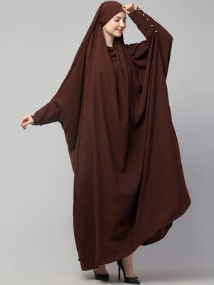 Nazneen Head to toe long cuff ready to wear one pc Jilbab with Naqab 5