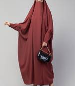 Nazneen Head to toe long cuff ready to wear one pc Jilbab with Naqab