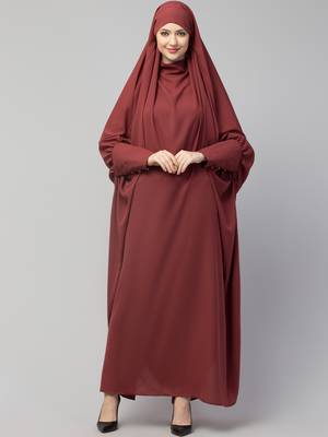 Nazneen Head to toe long cuff ready to wear one pc Jilbab with Naqab 2