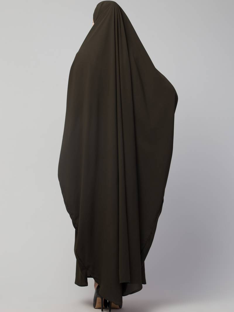 Nazneen Head to toe long cuff ready to wear one pc Jilbab with Naqab