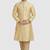 Fawn plain art dupion silk kurta-pajama